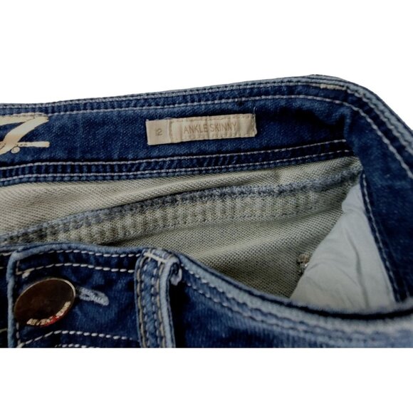 Seven7 Womens Jeans Decorative Back Pockets size 12 Skinny Ankle JH1594611 - Picture 6 of 6